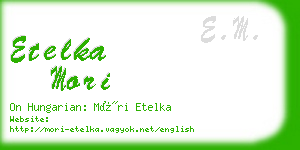 etelka mori business card