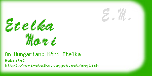etelka mori business card